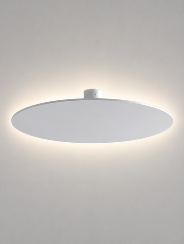 Lodes Puzzle Mega Round LED ceiling light in matte white with indirect illumination