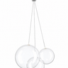 Lodes Random 3-Light LED pendant with clear blown glass globes