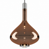 Lodes Sky-Fall glossy bronze teardrop-shaped blown-glass LED pendant light