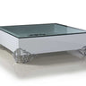 LS538 Emma White Coffee Table with Glass Top