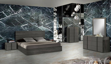 Nova Domus Lucia Italian Matte Grey & Elm Grey Bed