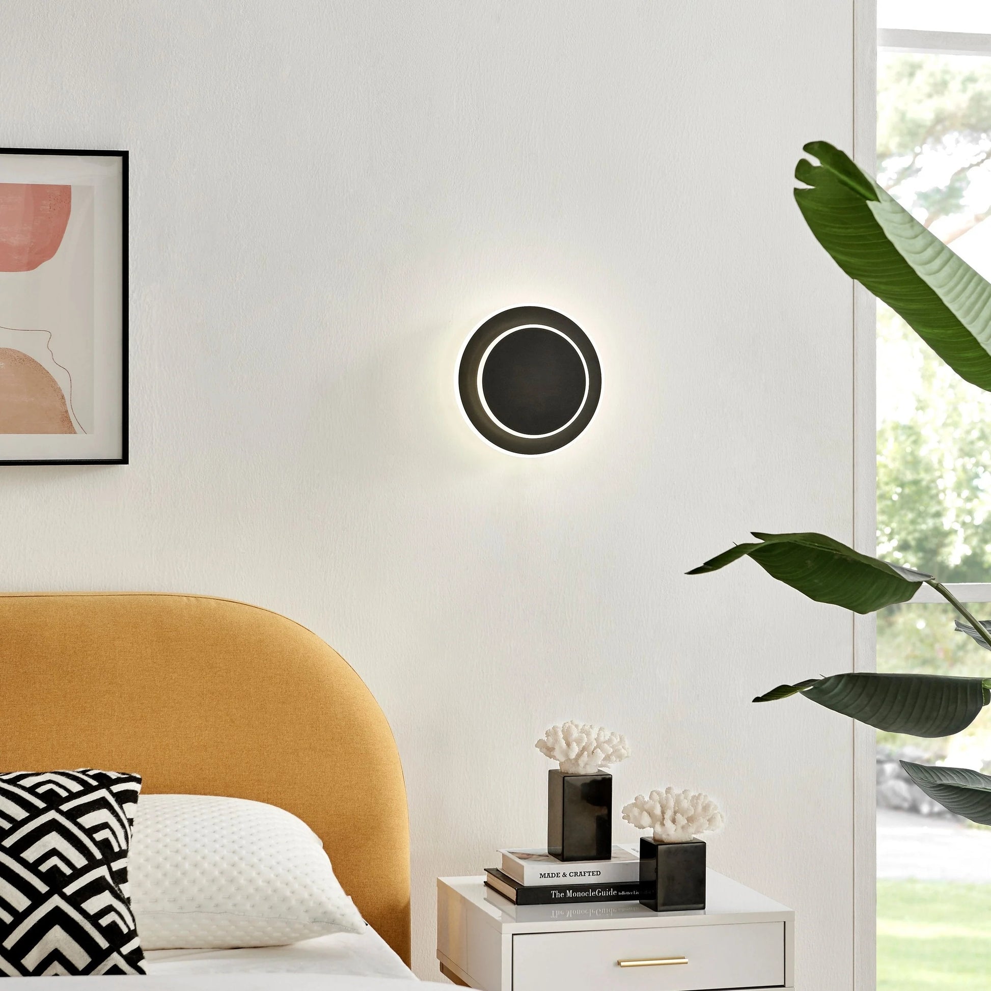 Eclipse Two Circle Wall/Ceiling Light Black - Smart Light 2