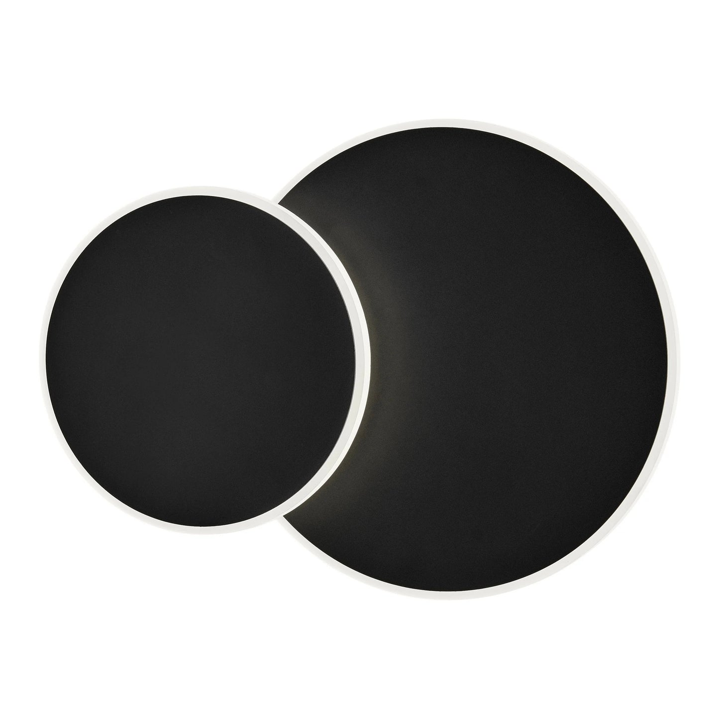 Eclipse Two Circle Wall/Ceiling Light Black - Smart Light 6