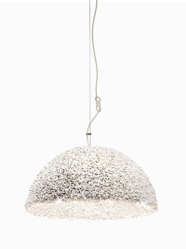 White mini pendant, studio view, design shown in the medium size | The Duchess by Mammalampa