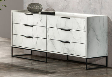 Nova Domus Marbella Italian White Marble Dresser