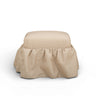 TOV Gertrude Yellow Gingham Performance Linen Skirted Ottoman, image 1