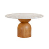 TOV Cynthia 54" Concrete Indoor/Outdoor Dining Table, Travertine/Walnut Brown option, image 1