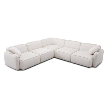 TOV Travie 5-Piece Modular L-Sectional, White Sand option, image 1