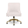 TOV Beatrix Performance Velvet Office Swivel Chair, Cream option, image 1
