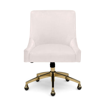 TOV Beatrix Performance Velvet Office Swivel Chair, Cream option, image 1