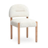 TOV Bruno Thick Performance Chenille Arched Back Dining Chair, Cream option, image 1