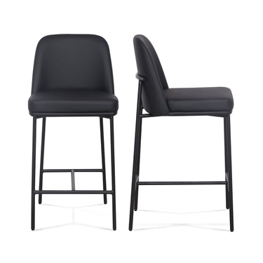 TOV Sydney Performance Vegan Leather Counter Stool - Set of 2, Black option, image 1