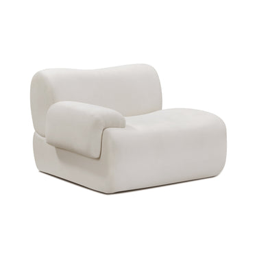 TOV Zenith Contract-Grade Upcycled Fabric Corner Chair, Cream / LAF option, image 1