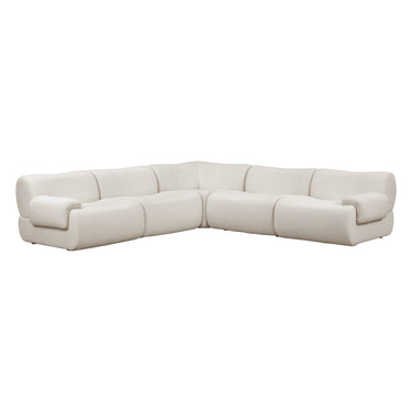 TOV Zenith 5-Piece Contract-Grade Upcycled Fabric Modular L-Sectional, Cream option, image 1