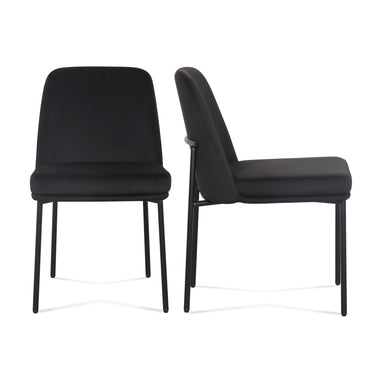 TOV Sydney Performance Velvet Dining Chair - Set of 2, Black option, image 1
