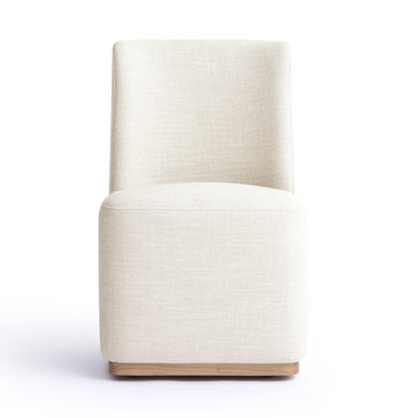 TOV Melissa Performance Fabric Rolling Dining Chair, Cream option, image 1