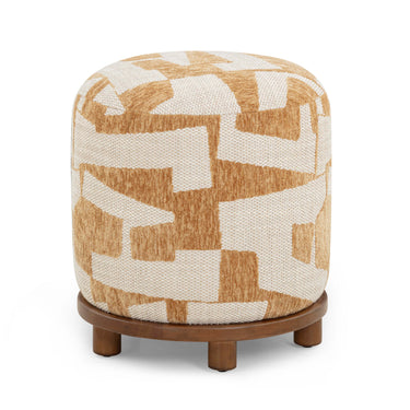 TOV Bisou Performance Jacquard Ottoman, Curry option, image 1