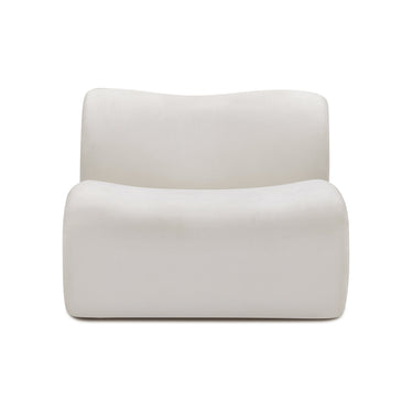 TOV Zenith Contract-Grade Upcycled Fabric Armless Chair, Cream option, image 1