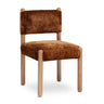 TOV Bruno Thick Performance Chenille Straight Back Dining Chair, Bronze option, image 1