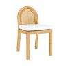 TOV Amara Arched Rattan Dining Chair, Cream option, image 1