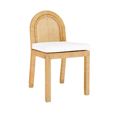 TOV Amara Arched Rattan Dining Chair, Cream option, image 1
