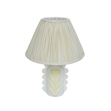 TOV Edith Scalloped Papier Mache Flower Pleated Table Lamp, image 1