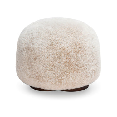 TOV Oopa Swivel Ottoman, Off-White option, image 1