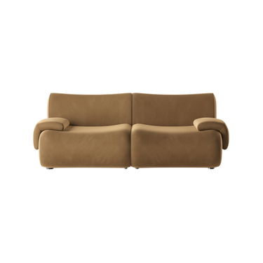 TOV Zenith 80" Modular Loveseat, Brown option, image 1