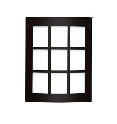 Moto 8 wall sconce: Black (grid faceplate) | Besa Lighting