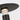 Close-up of Miguel rechargeable lamp bronze base, diffused etched glass tube.