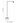Mill Outdoor Grande floor lamp dimensions diagram: 96.6 inches high, 20.5 inch base, 50.8 inches overall length