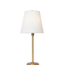 Mini Cordless Buffet Lamp Antique Brass on dining table