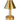 Mini Lara cordless rechargeable lamp in antique brass with tapered metal shade