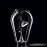 Modern Italian crystal LED table lamp with dimmer for bedroom or office