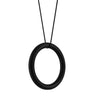 Modern Italian LED ring pendant light with matte black finish for bedroom or office