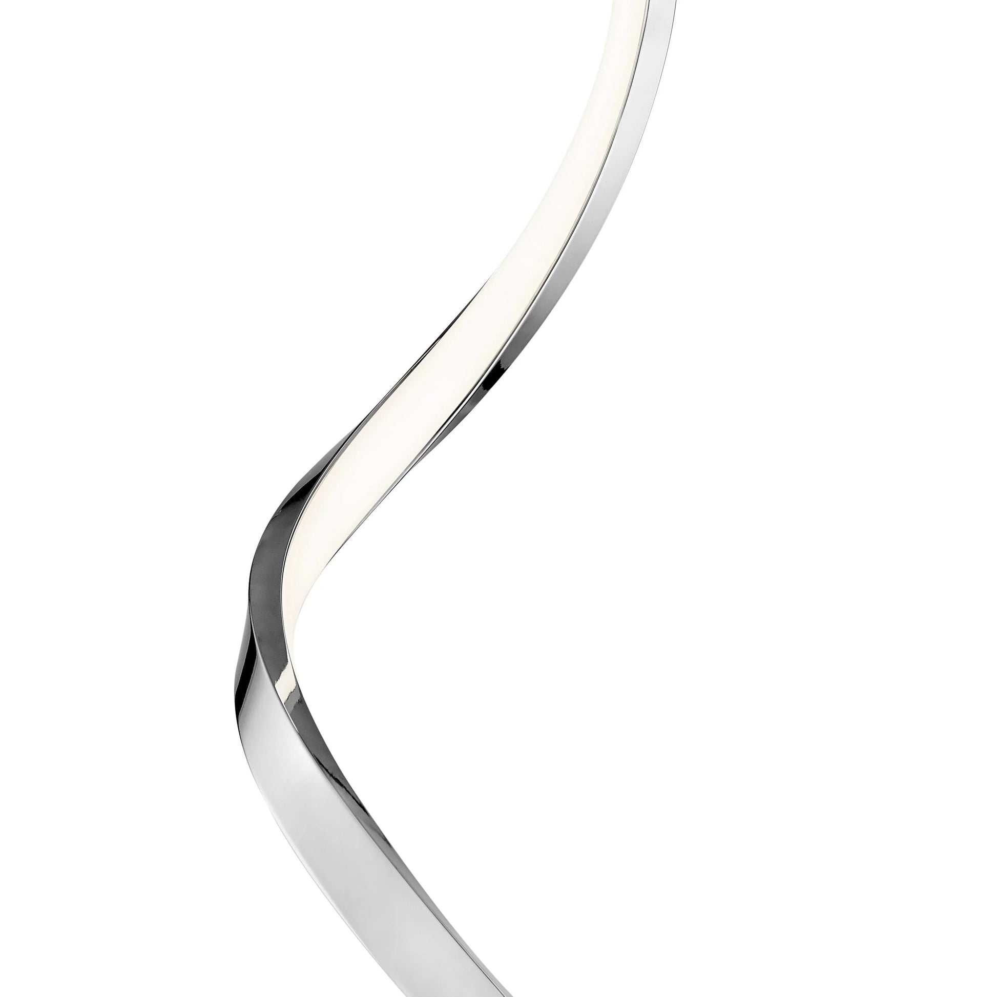Finesse Decor Modern Spiral Integrated LED Table Lamp in Chrome 2