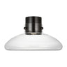 Morgan 18 inch LED flush mount ceiling light in antique brass for modern bedrooms
