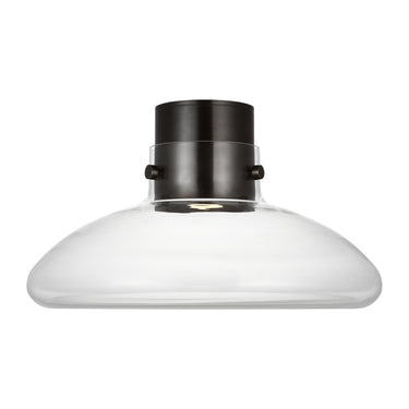Morgan 18 inch LED flush mount ceiling light in antique brass for modern bedrooms