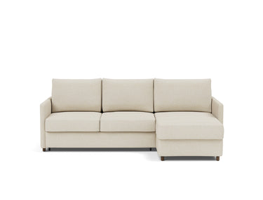 Neah sleeper upholstered in Halifax Shell, studio shot