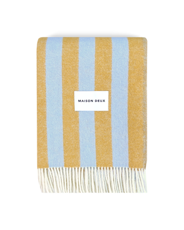 Ice Blue & Honey Candy Wrap Blanket by Maison Deux, photo 1