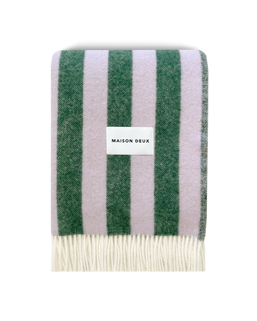 Lilac & Green Candy Wrap Blanket by Maison Deux, photo 1