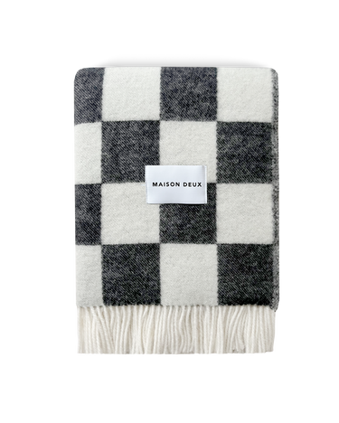 Black & White Checkerboard Blanket by Maison Deux, photo 1