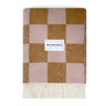 Terra Brown & Pink Checkerboard Blanket by Maison Deux, photo 1