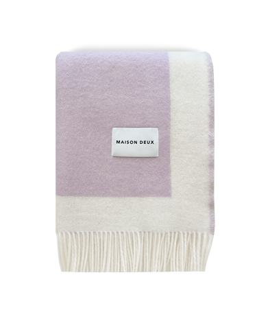 Lilac, Yellow & Orange Color Block No. 1 Blanket by Maison Deux, photo 1