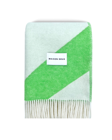 White & Apple Swirl Blanket by Maison Deux, photo 1