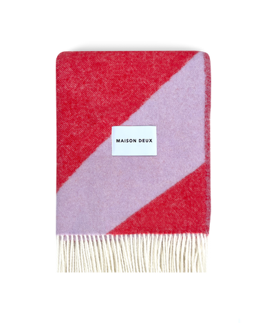 Lilac & Scarlet Swirl Blanket by Maison Deux, photo 1