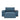 Newilla sleeper upholstered in Weda Blue, studio shot