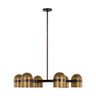 Octavia 36 inch bronze and brass chandelier by AVROKO for Visual Comfort for modern luxury dining room