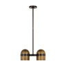 Octavia Brass Pendant Light with Crystal Diffuser – Dimmable LED by Visual Comfort