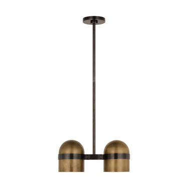 Octavia Brass Pendant Light with Crystal Diffuser – Dimmable LED by Visual Comfort
